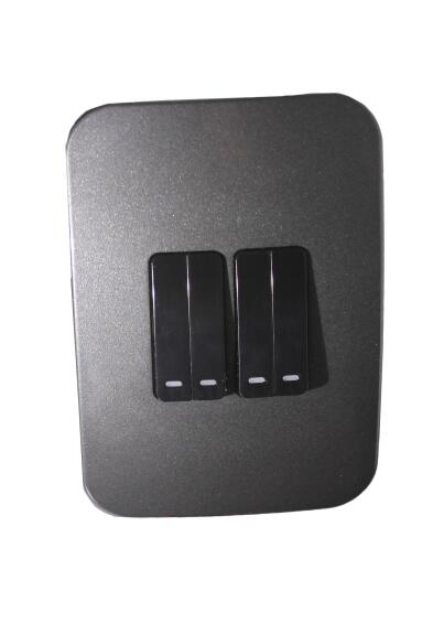 Switch VETI 1 4 lever 1 way 2x4 black