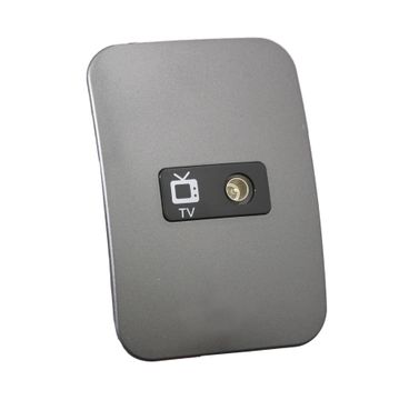 TV socket VETI 1 2x4 black