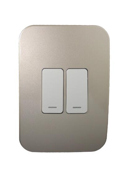 Switch VETI 1 2 lever 2 way 2x4 champagne