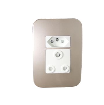 Socket VETI 1 1x3 & 2x2 pin 2x4 champagne