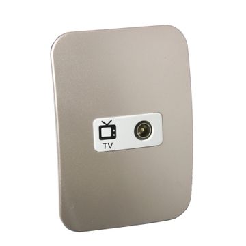 TV socket VETI 1 2x4 champagne