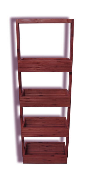 Towel rack wellnes bamboo SENSEA Dark carbon finish