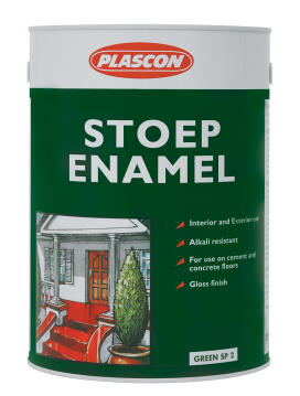 Floor Paint Interior & Exterior Gloss PLASCON Stoep Enamel Red 5l