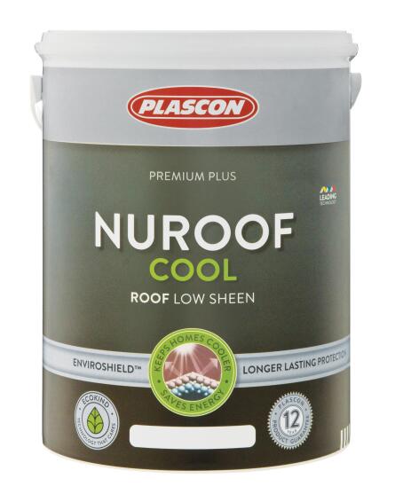  Roof paint Nuroof cool acrylic white PLASCON 5 litres