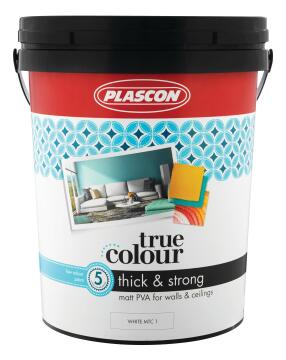 Plascon True Colour Wall Paint Matt White 20L