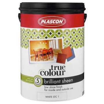 Plascon Wall Paint  True Colour Sheen White 5 litres