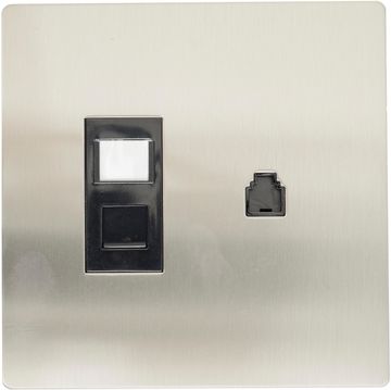Telephone socket CBI ELECTRIC stainless steel 2x4