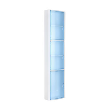 Bathroom vertical cabinet blue