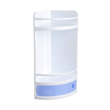 Shower shelves with drawer blue