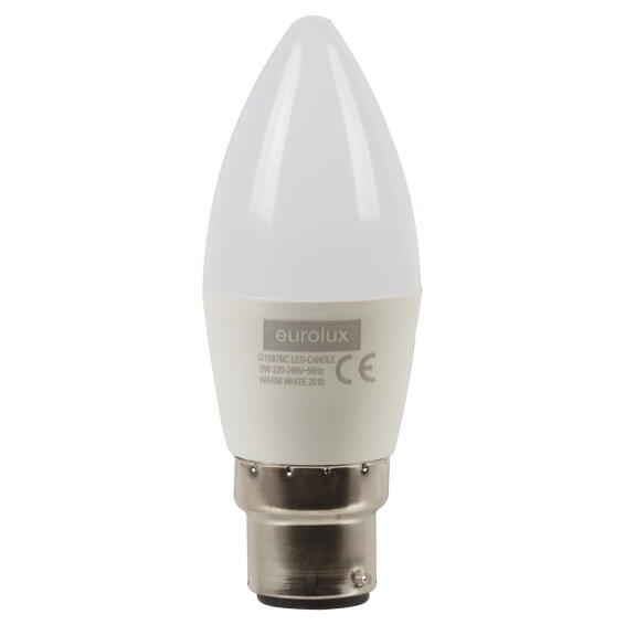 LED LIGHT BULB CANDLE CORE B22 5W WARM WHITE