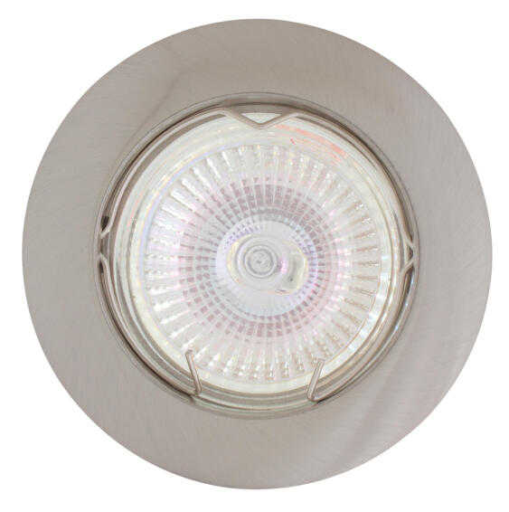 downlight straight curved rim  78mm satin chrome