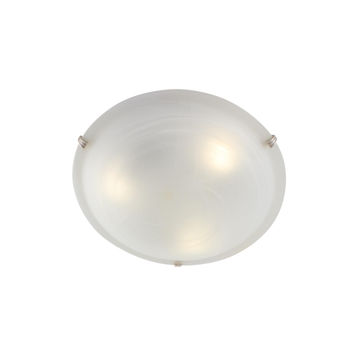ceiling light alabaster  satin chrome
