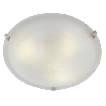 Eurolux Ceiling light Alabaster 300mm Satin Chrome