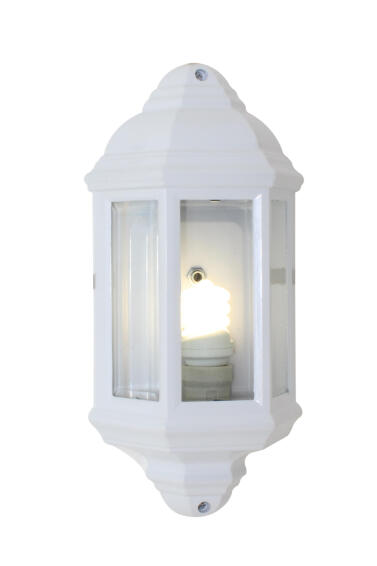 LANTERN 3 PANEL HALF WALL WHITE 1XE27