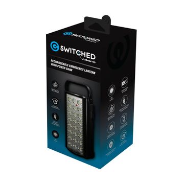 Switched Black Rechargeable Emergency Lantern Light  800Lumens