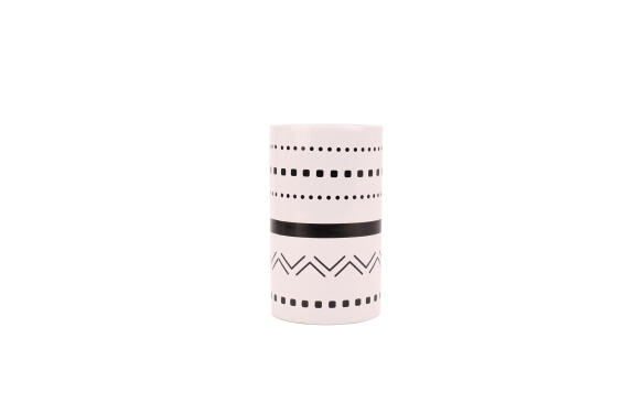 Tumbler ceramic SENSEA Ethnic black white