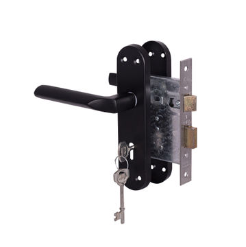 3-lever lockset YALE CUNEO with Matt black handles