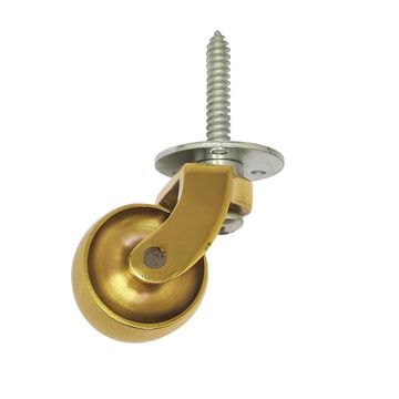 Castor wheel screw-in DCH 38mm brass