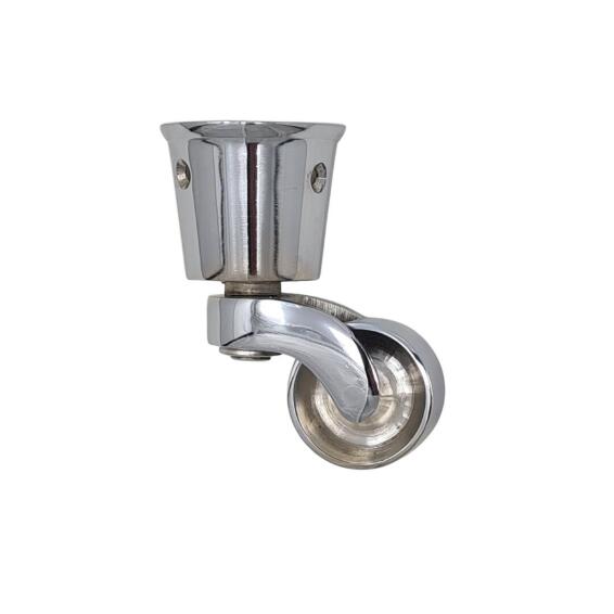 Castor wheel DCH solid brass 32mm chrome