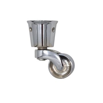 Castor wheel DCH solid brass 32mm chrome