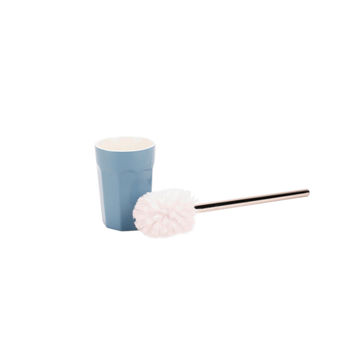 Toilet Brush Holder Ceramic SENSEA Charlotte Blue