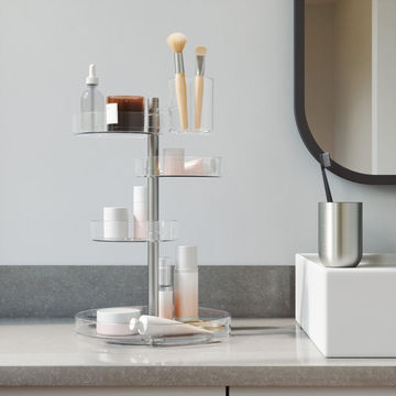 Umbra Beauty Storage Organizer Pirouette Clear W23cmxD23cmxH25