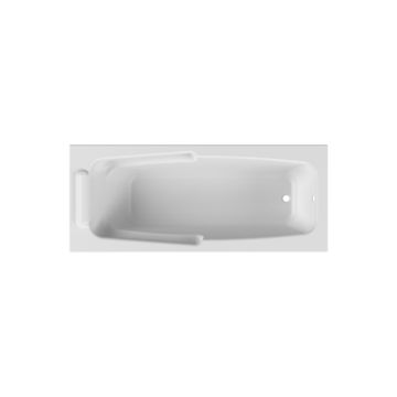 New York Drop-In Bath White With No Handles W180cmXD75cmXH40cm 