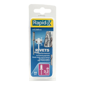 High performance rivets 3.2x8mm 50pc rapid