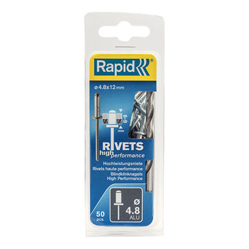 High performance rivets 4.8x12mm 50pc rapid