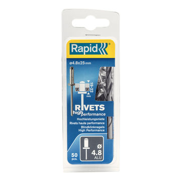 High performance rivets 4.8x25mm 50pc rapid