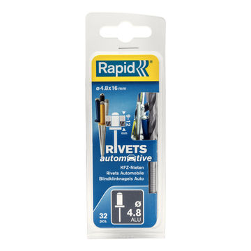 Automotive rivets 4.8x16mm 32pc rapid