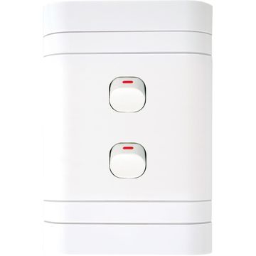 Switch LESCO pipelli 2 lever 1 way 2x4 white