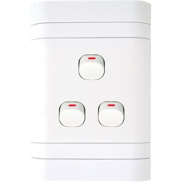Switch LESCO pipelli 3 lever 1 way 2x4 white