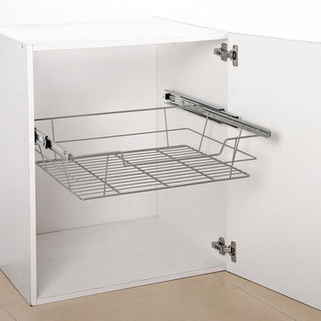 Kitchen Sliding Wire Basket Grey 55.7 X 48 X 13.9Cm