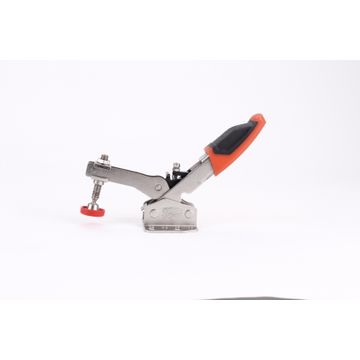 Vertical toggle clamp with open arm