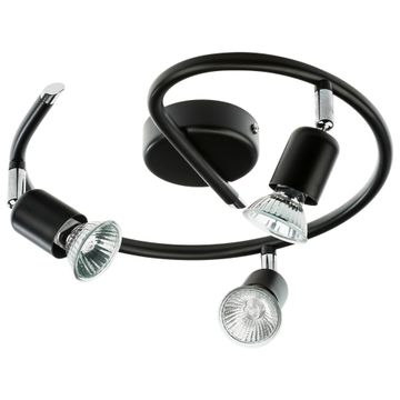 3LITE SPIRAL SPOTLIGHT GU10 3X50W IRON BLACK 