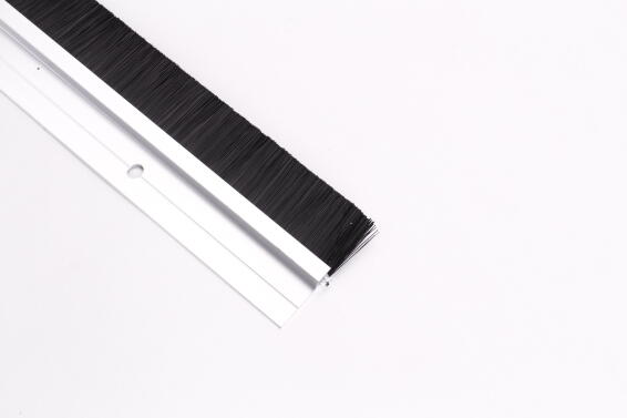 Home Quip Door Seal with Brush Strip Silver 1m x 42mm
