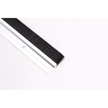 Home Quip Door Seal with Brush Strip Silver 1m x 42mm