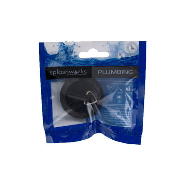 Black Rubber plug 40mm