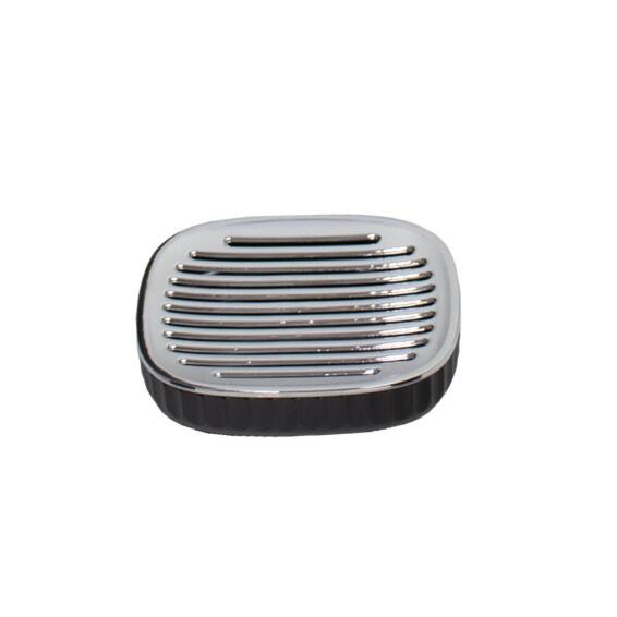 Ribbed Plastic Soap Dish Black 