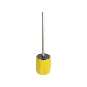 Ribbed Design Polyresin Toilet Brush Yellow