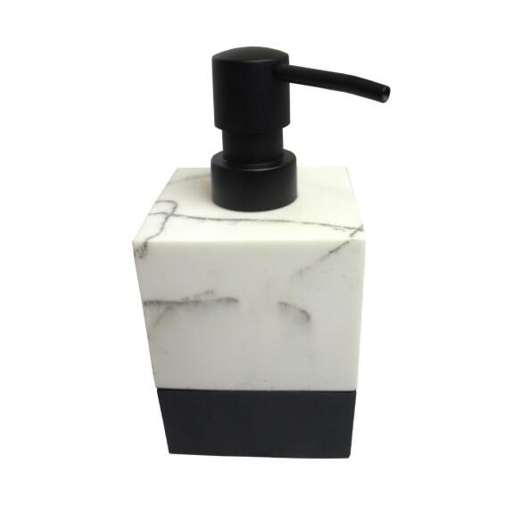Polyresin Marble Finish Soap Dispenser Square 