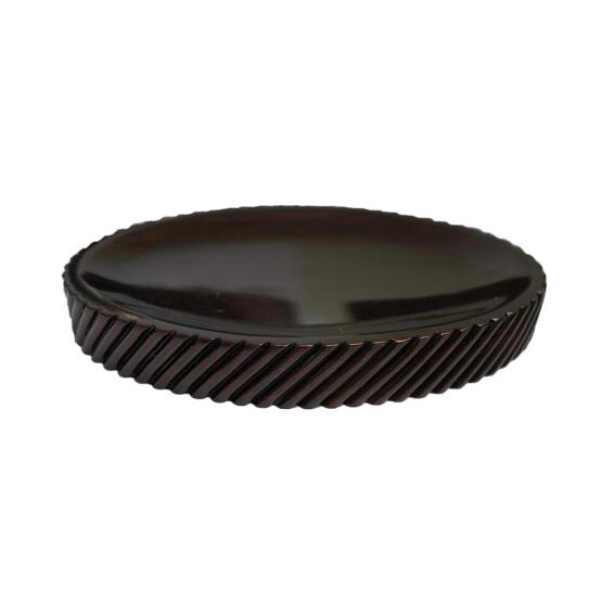 Polyresin Textured Soap Dish Black 