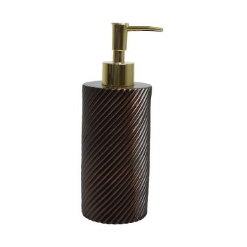 Polyresin Textured Soap Dispenser Black 