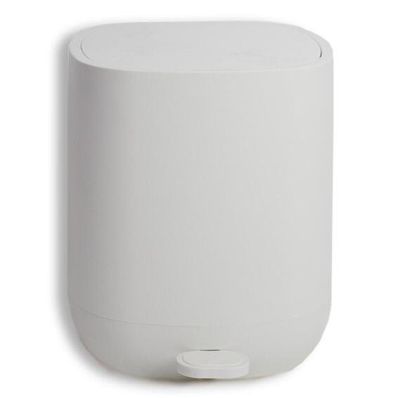 Soft Close Plastic Pedal Bin White 5L  