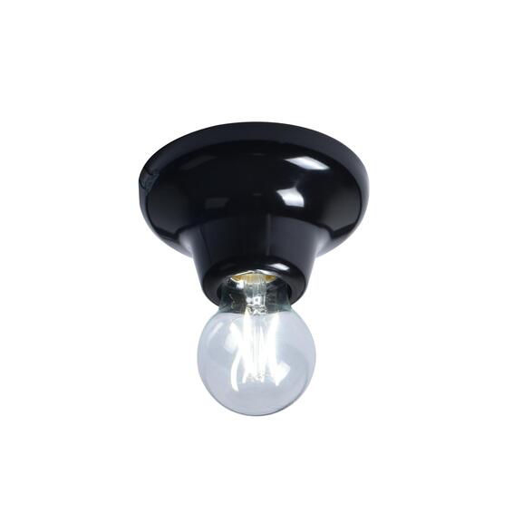 CEILING LAMP E27X1 PLASTIC GLOSSY BLACK