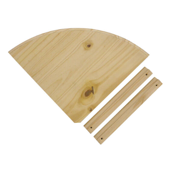 Corner Pine Shelf Natural With Brackets And Screws W40xD40cm