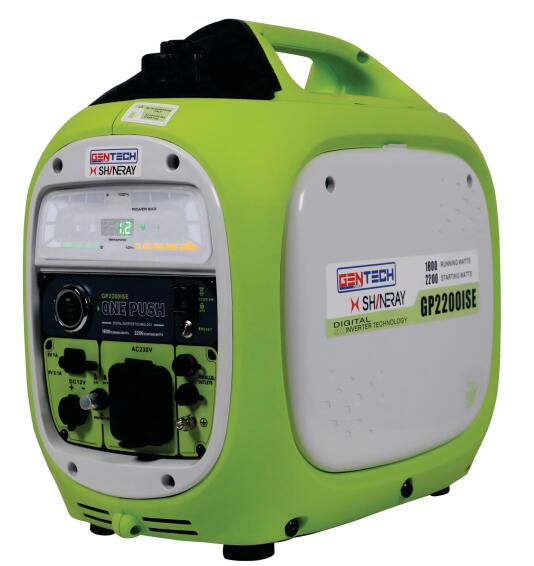 Electric start generators 2.2KVA pure sinewave Gentech green