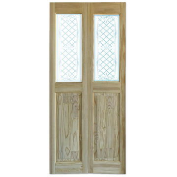 Interior door Pine Bifold 4 Panel Glazed W813mm x H2032mm