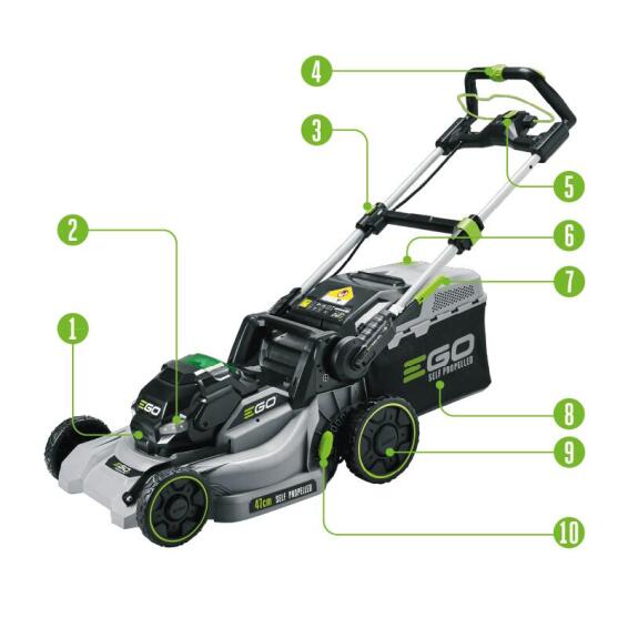 Lawn mower battery-operated EGO 47cm 5.0AH excludes battery & charger